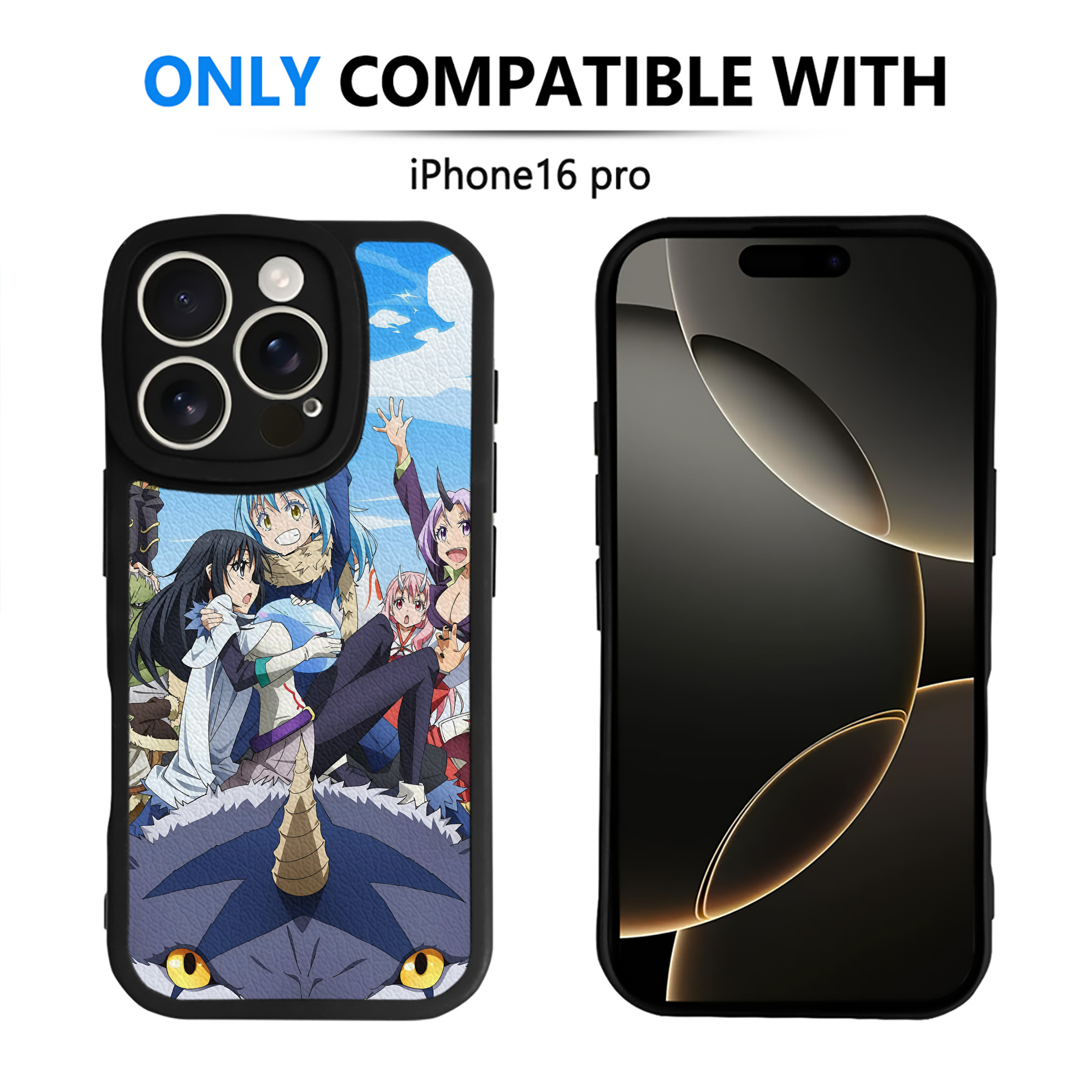 （画像用） 転スラ Regarding Reincarnated to Slime 【iPhone 16シリーズ対応】シリコンスマホケース（レザー調） 材質：シリコン
